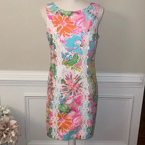 Lilly Pulitzer‎ for Target 20th Anniversary Floral Shift Dress Size 8 - Picture 4 of 14